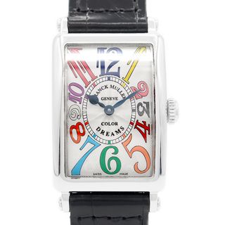 フランクミュラー(FRANCK MULLER)の電池交換済 FRANCK MULLER フランクミュラー ロングアイランド カラードリーム 902QZ シルバー ギョーシェ SS ステンレス 純正ベルト 純正尾錠 レディース クォーツ【6ヶ月保証】【中古】【腕時計】(腕時計)