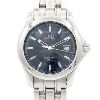オメガ(OMEGA)の電池交換済 OMEGA オメガ シーマスター120 2511.81 120m防水 デイト 青 ブルー SS ステンレス メンズ クォーツ【6ヶ月保証】【腕時計】【中古】(腕時計(アナログ))