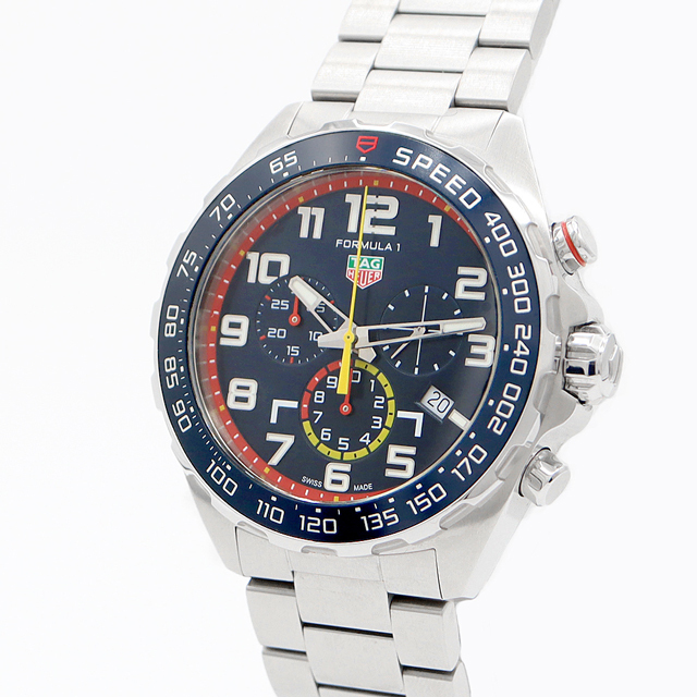 TAG Heuer(タグホイヤー)の電池交換済 TAG Heuer タグホイヤー フォーミュラ1 クロノグラフ CAZ101AL BA0842 レッドブル レーシング スペシャルエディション デイト 青 ブルー SS ステンレス メンズ クォーツ フォーミュラワン【6ヶ月保証】【腕時計】【中古】 メンズの時計(腕時計(アナログ))の商品写真