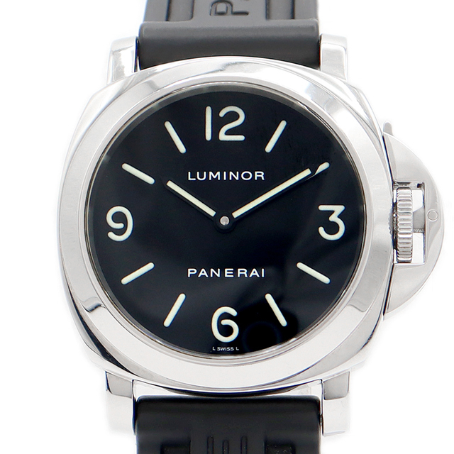 内部点検済 PANERAI パネライ LUMINOR ルミノール ベース PAM00112 F番 44mm 黒 ブラック SS ステンレス 純正ベルト 純正尾錠 メンズ 手巻き【6ヶ月保証】【腕時計】