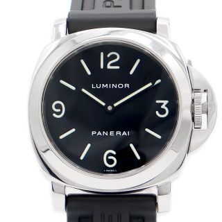 オフィチーネパネライ(OFFICINE PANERAI)の内部点検済 PANERAI パネライ LUMINOR ルミノール ベース PAM00112 F番 44mm 黒 ブラック SS ステンレス 純正ベルト 純正尾錠 メンズ 手巻き【6ヶ月保証】【腕時計】【中古】(腕時計(アナログ))