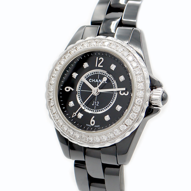 CHANEL - 電池交換済 CHANEL シャネル J12 29mm H2569 ダイヤ CHANEL - 電池交換済 CHANEL シャネル J12 29mm H2569 ダイヤ