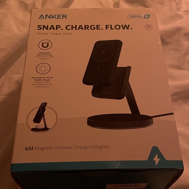 Anker(アンカー)の【美品】Anker633 マグネティックワイヤレスチャージャー (MagGo) スマホ/家電/カメラのスマートフォン/携帯電話(バッテリー/充電器)の商品写真