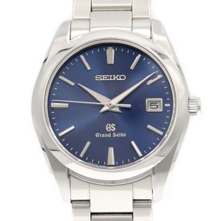 グランドセイコー(Grand Seiko)の電池交換済 SEIKO セイコー グランドセイコー GS 9F62-0AB0 SBGX065 デイト 青 ブルー SS ステンレス メンズ クォーツ【6ヶ月保証】【腕時計】【中古】(腕時計(アナログ))