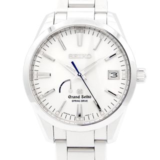 グランドセイコー(Grand Seiko)のSEIKO セイコー グランドセイコー SBGA099 9R65-0BM0 スプリングドライブ パワーリザーブ デイト シルバー SS ステンレス メンズ 自動巻き【6ヶ月保証】【腕時計】【中古】 121231(腕時計(アナログ))