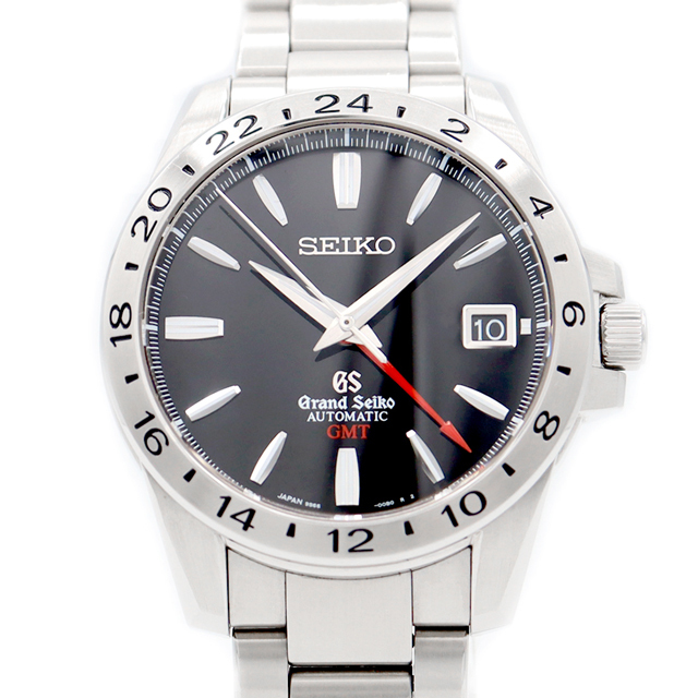 内部点検済 SEIKO セイコー グランドセイコー GS メカニカル GMT SBGM027 9S66-00B0 デイト ブラック SS ステンレス メンズ 自動巻き【6ヶ月保証】【腕時計】