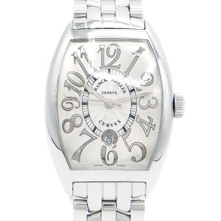 フランクミュラー(FRANCK MULLER)のFRANCK MULLER フランクミュラー トノーカーベックス レリーフ 8880SC DT REL シルバー ギョーシェ SS ステンレス メンズ 自動巻き トノウ カーベックス 【6ヶ月保証】【中古】【腕時計】(腕時計(アナログ))