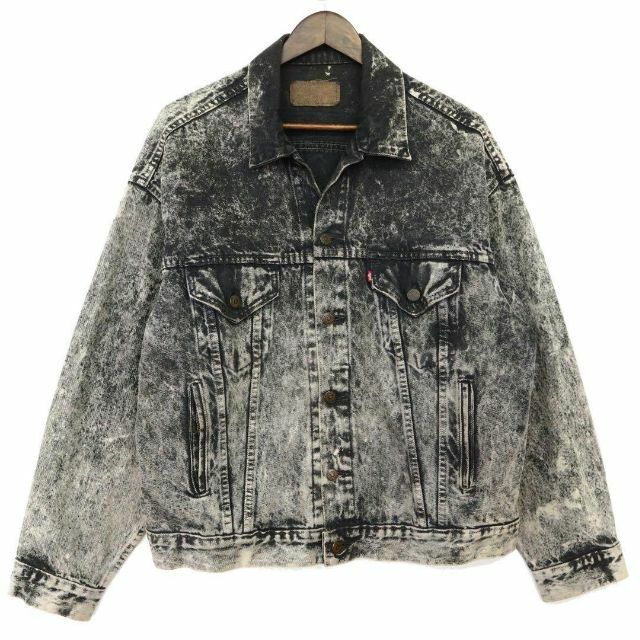 買取 高額 【usa製】Levis 70507 ケミカルブラック デニムジャケット G