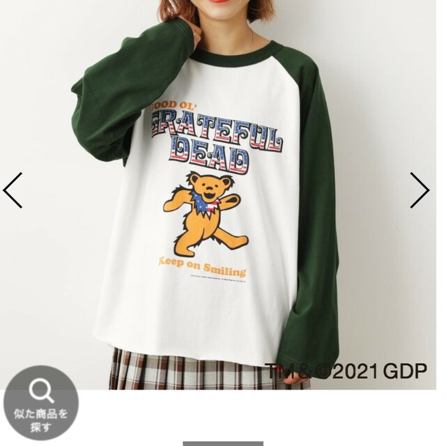 RODEO CROWNS(ロデオクラウンズ)のロデオクラウンズワイドボウル　GRATEFUL DEAD ラグラントップス レディースのトップス(Tシャツ(長袖/七分))の商品写真