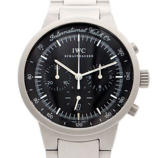 インターナショナルウォッチカンパニー(IWC)の電池交換済 IWC インターナショナルウォッチカンパニー GST クロノグラフ IW372701 デイト スモールセコンド 黒 ブラック TI チタン メンズ クオーツ 【6ヶ月保証】【腕時計】【中古】(腕時計(アナログ))