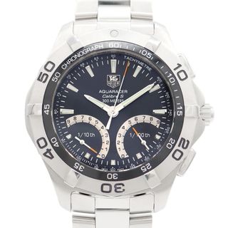 タグホイヤー(TAG Heuer)の電池交換済 TAG Heuer タグホイヤー アクアレーサー キャリバーS クロノグラフ CAF7010 BA0815 300m防水 黒 ブラック SS ステンレス メンズ クォーツ【6ヶ月保証】【腕時計】【中古】(腕時計(アナログ))