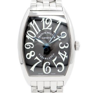 フランクミュラー(FRANCK MULLER)のFRANCK MULLER フランクミュラー カサブランカ 6850 黒 ブラック SS ステンレス メンズ 自動巻き【6ヶ月保証】【中古】【腕時計】(腕時計(アナログ))