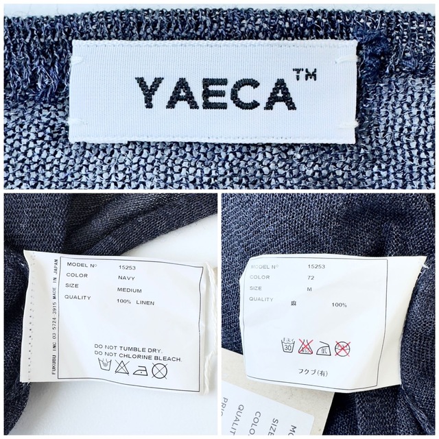 YAECA(ヤエカ)の新品未使用 YAECA サイドスリットリネンワイドチュニックワンピース M レディースのトップス(チュニック)の商品写真