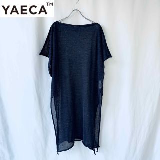 ヤエカ(YAECA)の新品未使用 YAECA サイドスリットリネンワイドチュニックワンピース M(チュニック)