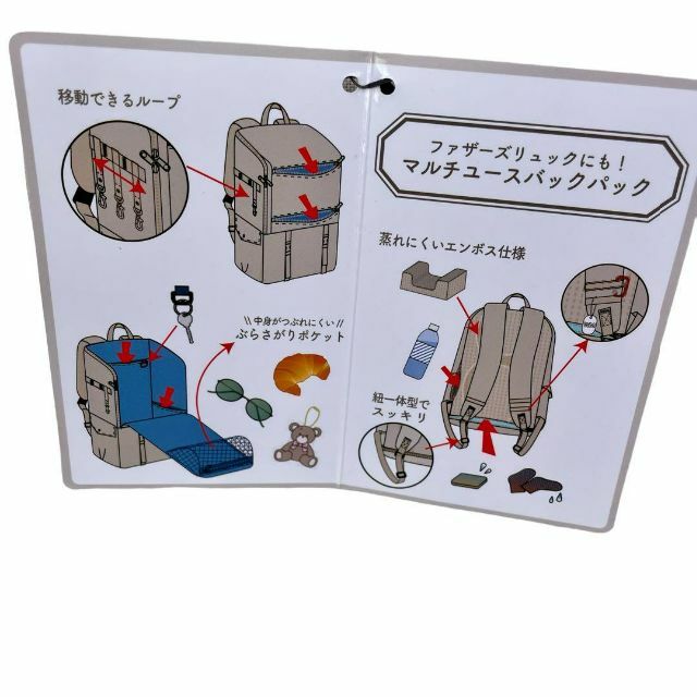 WORKMAN(ワークマン)の新品ワークマン　リュック　マザーズリュック　ベージュ　ワークマン女子　アウトドア レディースのバッグ(リュック/バックパック)の商品写真