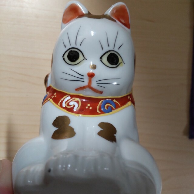 お辞儀猫　九谷焼　希少品