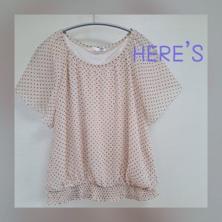 ヒアーズ(HERE'S)のHERE'S　カットソー　ブラウス　M(シャツ/ブラウス(半袖/袖なし))