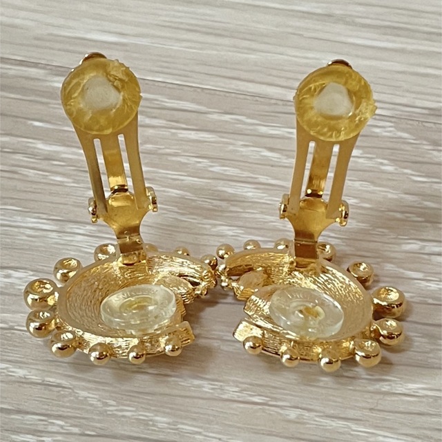 【美品 珍】クリスチャン ディオール ストーンイヤリング