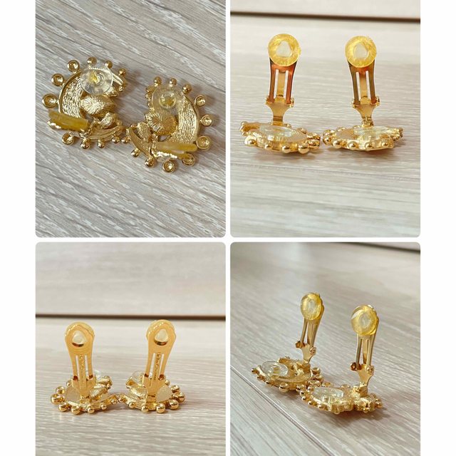 【美品 珍】クリスチャン ディオール ストーンイヤリング