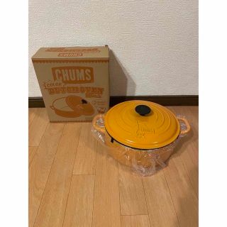 チャムス(CHUMS)のCHUMS ダッチオーブン 10インチ イエロー チャムス 美品(調理器具)