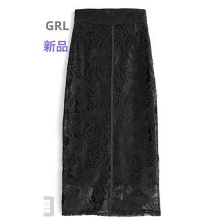 GRL - 【新品】GRL花柄レースバックスリットタイトスカート[nh49]