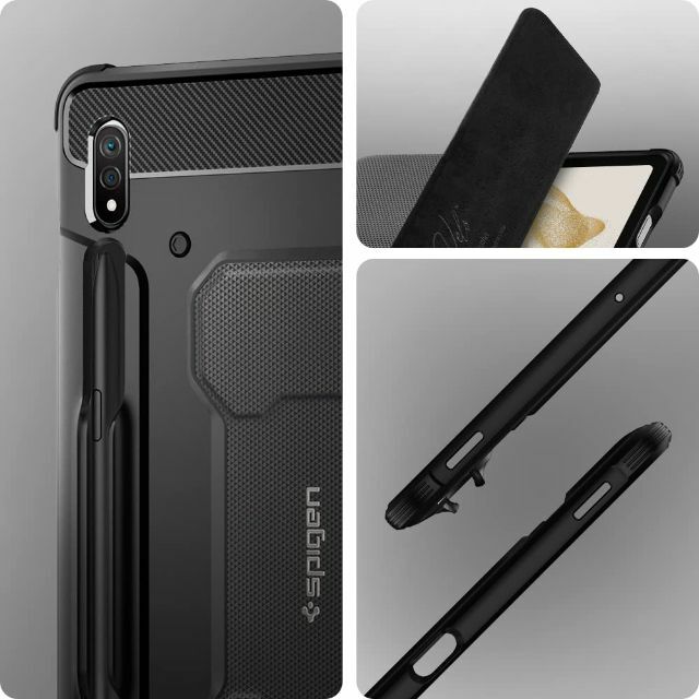【色: ブラック】Spigen Galaxy Tab S8 ケース with S