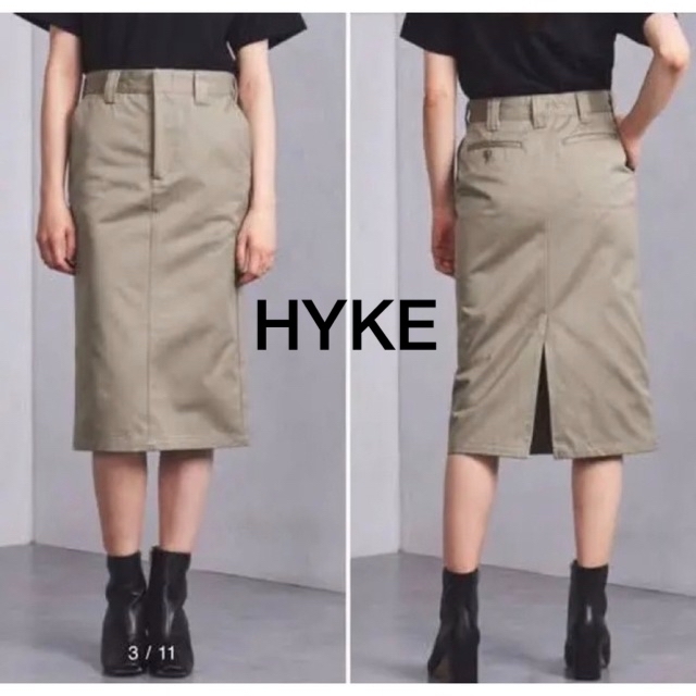 HYKE(ハイク)のHYKE ワークタイトスカート レディースのスカート(ひざ丈スカート)の商品写真