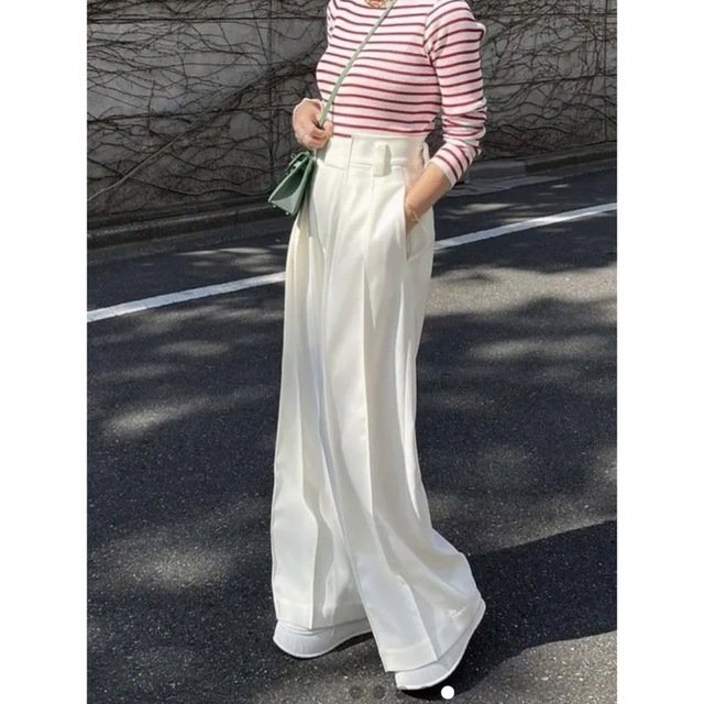 Cygne シーニュ ハイウエストタックワイドパンツ Lara 新品未使用の