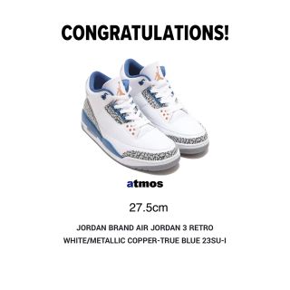 ジョーダン(Jordan Brand（NIKE）)のNike Air Jordan 3 Retro "True Blue"(スニーカー)