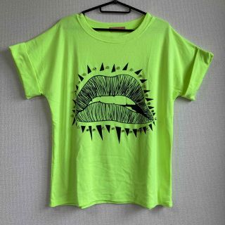 蛍光グリーン Tシャツ レディース(Tシャツ(半袖/袖なし))