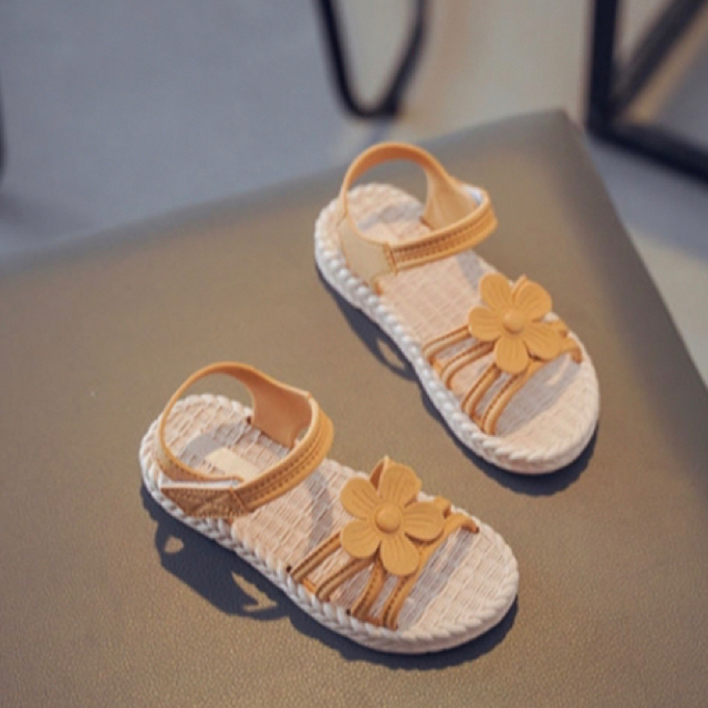 水陸両用 キッズサンダル 19cm 茶色 花 かわいい ビーチサンダル 女の子 18cm 水陸両用 キッズサンダル ビーチサンダル 黒 かわいい花 女の子 韓国
