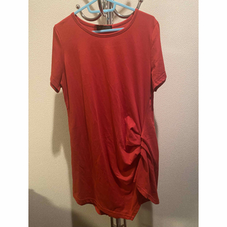 francaise 半袖　夏服　赤　LL XL トップス　レディース(Tシャツ(半袖/袖なし))