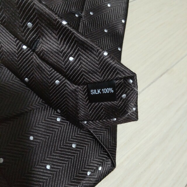 SUIT SELECT スーツセレクト ブラウン ドット シルク ネクタイ メンズのファッション小物(ネクタイ)の商品写真