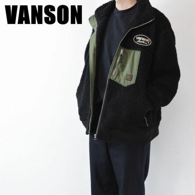 MN BE0013 VANSON バンソン メンズ フリース ボア73袖丈