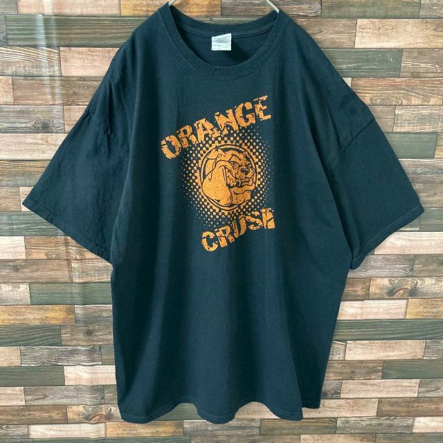 ORANGE CRASH ブルドッグ 犬 プリントTシャツ メンズのトップス(Tシャツ/カットソー(半袖/袖なし))の商品写真
