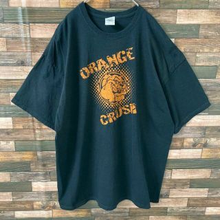 ORANGE CRASH ブルドッグ 犬 プリントTシャツ(Tシャツ/カットソー(半袖/袖なし))