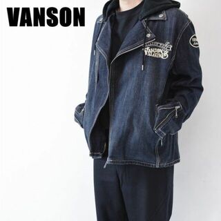 VANSON - MN BE0012 VANSON バンソン フード取り外し可能 ロゴ 刺繍