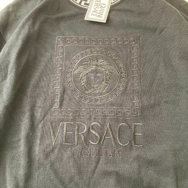 Gianni Versace - GIANNI VERSACE メデューサ 刺繍ロゴ ニットセーター