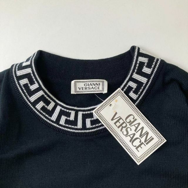 GIANNI VERSACE メデューサ 刺繍ロゴ ニットセーター 未使用