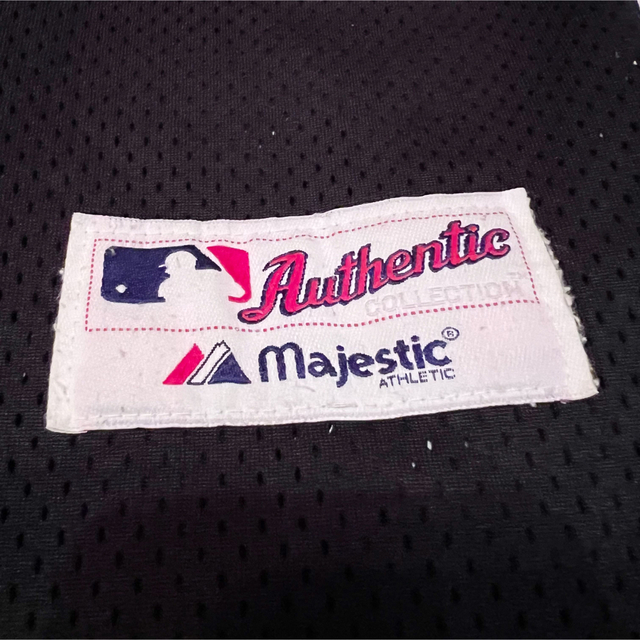 Majestic(マジェスティック)の希少 L★マジェスティック USA製 ベースボールシャツ Metsメッツ 刺繍  メンズのトップス(シャツ)の商品写真