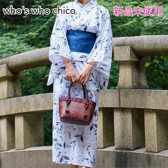 who's who Chico(フーズフーチコ)の未使用✨　who's who chico 浴衣　チコ　スズラン　花柄 レディースの水着/浴衣(浴衣)の商品写真