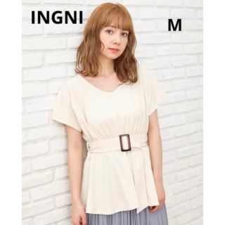 イング(INGNI)のINGNI チュニック トップス M リブペプラム(カットソー(半袖/袖なし))