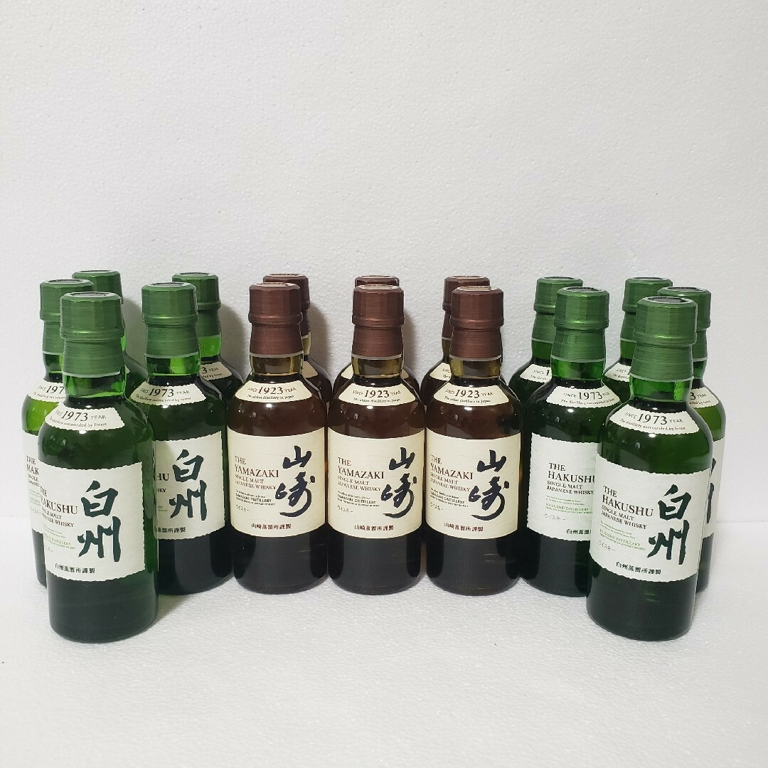 【新品未開栓】サントリー 山崎(180ml)6本、白州(180ml)10本セット