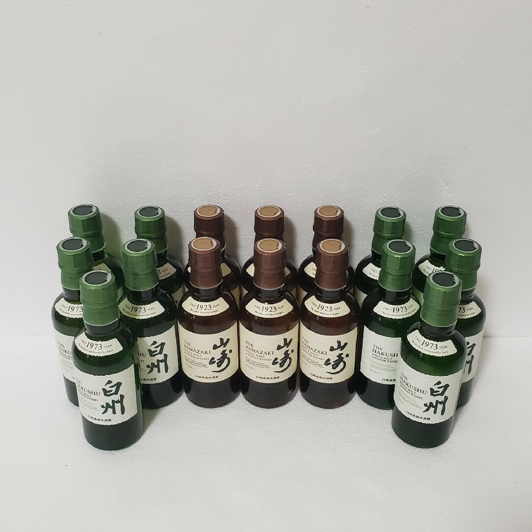 【新品未開栓】サントリー 山崎(180ml)6本、白州(180ml)10本セット