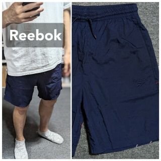 リーボック(Reebok)のReebokハーフパンツショートパンツネイビーMサイズメンズナイロン(ショートパンツ)