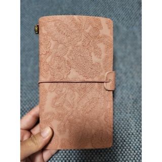 junk journalノート メモ帳 日記 革カバー付き  10.5×18cm(その他)