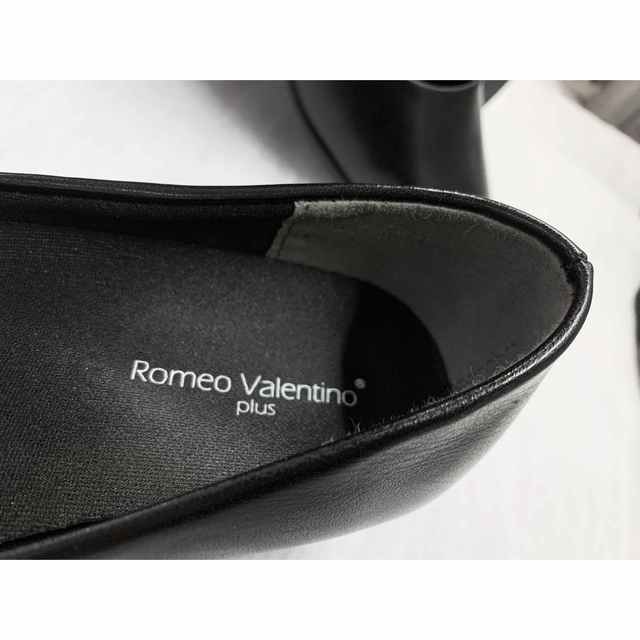 Romeo Valentino Plusパンプス 黒ブラック23cmレディース