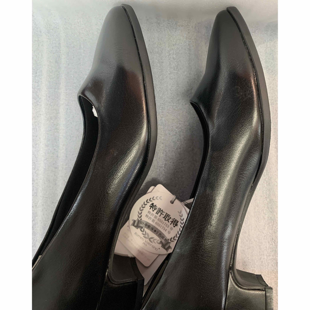 Romeo Valentino Plusパンプス 黒ブラック23cmレディース