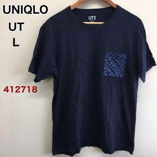 ユニクロ(UNIQLO)のUNIQLO UT ディズニーTシャツ　ミッキーマウス　L ネイビー(Tシャツ/カットソー(半袖/袖なし))