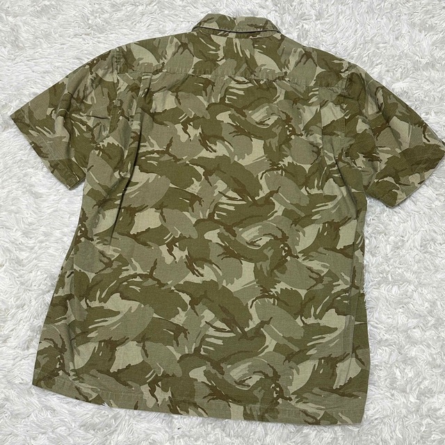 STUSSY - old stussy 90s 紺タグ カモフラ ワークシャツ USA製 STUSSY - old stussy 90s 紺タグ カモフラ ワークシャツ USA製